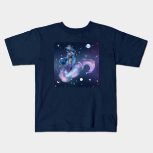 Galaxy fox Kids T-Shirt